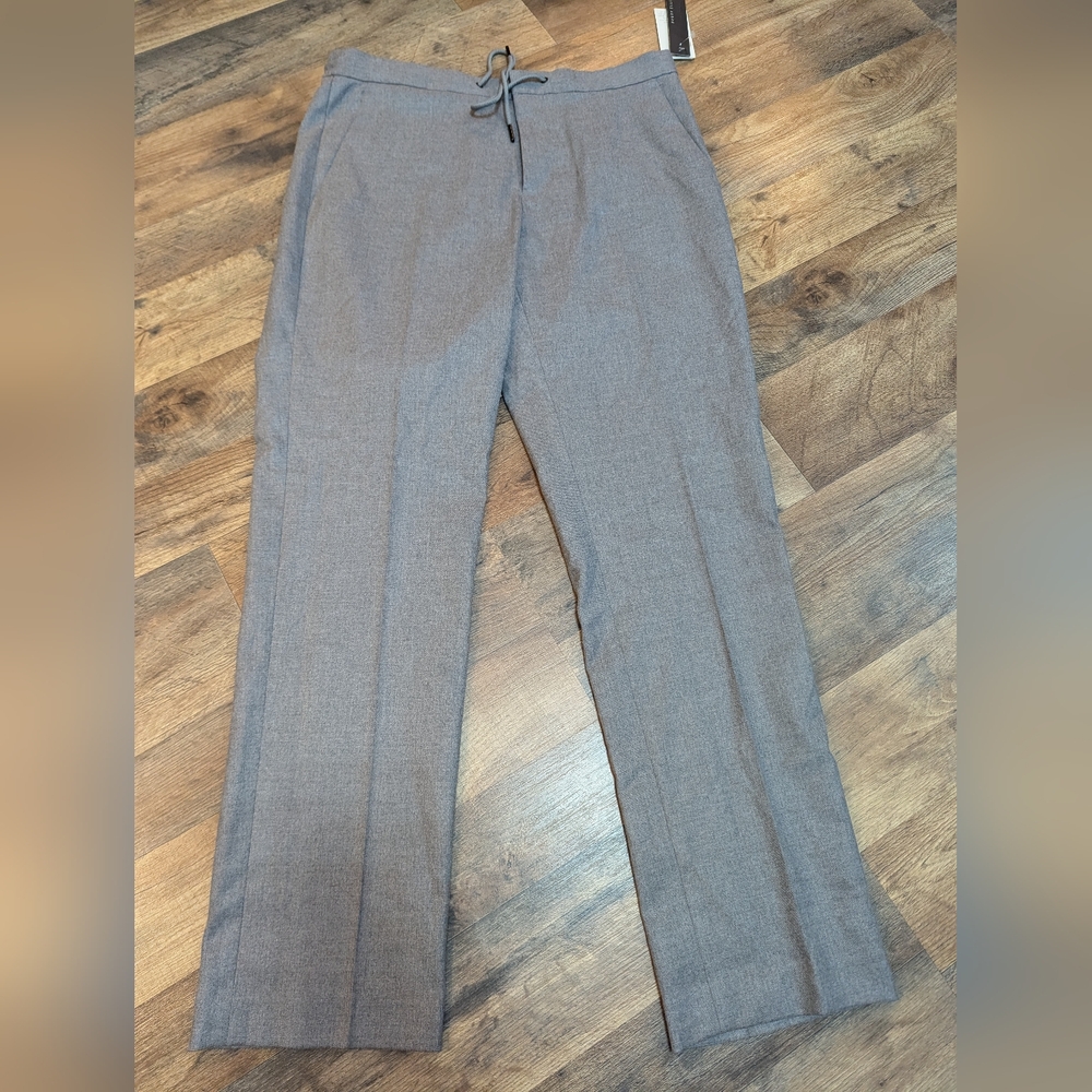 Perry Ellis slim fit stretch 32x30 drawstring dress pants